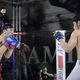 Фото WEF. Адилет Нурматов (слева) на турнире WEF 70 Proffight 29. Бишкек, февраль 2019 года