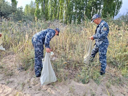 После критики Садыра Жапарова на&nbsp;Иссык-Куле очистили пляж в&nbsp;селе Бактуу-Долоноту 