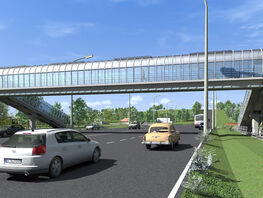 В&nbsp;Бишкеке начали строительство нового надземного пешеходного перехода 