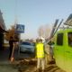 Фото пресс-службы мэрии. Сотрудники Бишкекасфальтсервиса восстановили дорожные знаки